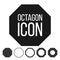 Octagon Icon Vector. 8 Eight Sided Symbol. Geometry Chart. Octagonal Diagram Sign. Polygon Pictogram. Octagonal Icon