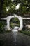 Octagonal gate in Chinese style garden