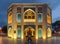 Octagonal pavilion and bust of Iranian painter Mohammad Ghaffari