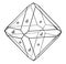 Octahedron and dodecahedron vintage illustration