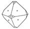 Octahedron and pyritohedron vintage illustration