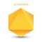 Octahedron vector illustration on a white background with a gradient for games, icons, packaging designs, logo, mobile