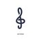 octave icon on white background. Simple element illustration from music and media concept