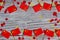 October 1, the Day of education of China. Independence day, the national day is celebrated throughout China. Mini paper flags with