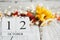 October 12th Calendar Blocks with Autumn Decorations