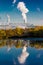 OCTOBER 15, 2016, George C. Platt Memorial Bridge and refinery smokestack, South of Philadelphia, PA