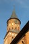 October 2, 2023, Russia, Kaliningrad, spire of the Cathedral, bottom view