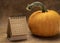 October 2021 - spiral desktop calendar with pumpkin