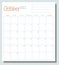 October 2022 calendar month planner with To Do List, week starts on Sunday