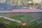 OCTOBER 26, 2018 - DODGER STADIUM, LOS ANGELES, CALIFORNIA, USA - giant US Flag is unfurled for World Series Game 3 opening ceremo