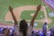 OCTOBER 26, 2018 - LOS ANGELES, CALIFORNIA, USA - DODGER STADIUM: fans celebrate as LA Dodgers defeat Boston Red Sox 3-2 in game 3