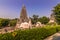 October 30, 2014: Gardens of the Mahabodhi Buddhist temple in Bo