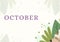October Aesthetic Green 2024 Printable Wall