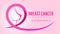 October breast cancer awareness  design of female breasts with pink ribbon