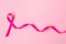 October Breast Cancer Awareness month, Pink Ribbon on pink background for supporting people living and illness. International