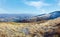 October Carpathian mountain Borghava plateau with first winter snow