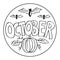 October Coloring Pages for Kids