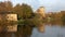 October evening on the Pskova river. Pskov, Russia