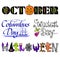 October Events Clip Art Set/eps