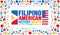 October is Filipino American History Month background template. Holiday concept. background