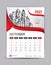 October month layout. Desk calendar 2021 template with city vector illustration, Wall calendar Planner