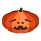 October pumpkin icon, isometric style