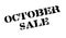 October Sale rubber stamp