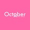 October typographical & ribbon icon.Breast Cancer October Awareness Month Typographical Campaign Background.Women health vector d