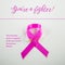 This october unite in support of breast cancer awareness month text, pink ribbon on white background