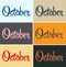 October vector sign