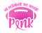 In October we wear Pink Breast Cancer - hand drawn Breast Cancer Awareness month October lettering phrase.