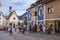 October12,2019 : Street view at Ortisei famous small town Urtijei South Tyrol Italy