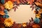 Octobers vibrant foliage with a paper sheet for custom messages