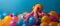 Octopus Amidst a Sea of Balloons. Concept Seaside Adventure, Underwater Fantasy, Balloon