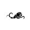 Octopus black icon, vector sign on isolated background. Octopus concept symbol, illustration