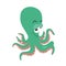 Octopus-blue sea animal vector illustration.Blue octopus for children`s prints on the theme of marine life and