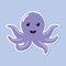 octopus cartoon design vector flat isolated illustration