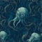 Octopus Deep Fear - Seamless Pattern