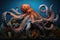 octopus in deep water AI generated