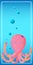 Octopus Devilfish Bookmark concept magazine, book, poster, abstract, element The Theme Of Mermaids vector illustration