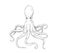 Octopus engraving retro style illustration