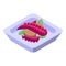 Octopus food icon isometric vector. Portugal cuisine