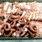 Octopus fresh raw sashimi buffet, japanese sushi