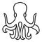 Octopus icon, outline style