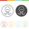 Octopus icons in thin line style