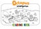 Octopus kindergarten coloring book