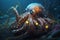 octopus with large tentacles underwater sea world Generative AI