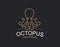 Octopus logo - vector illustration. Emblem design