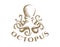 Octopus logo - vector illustration. Emblem design