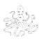 Octopus outline vector icon